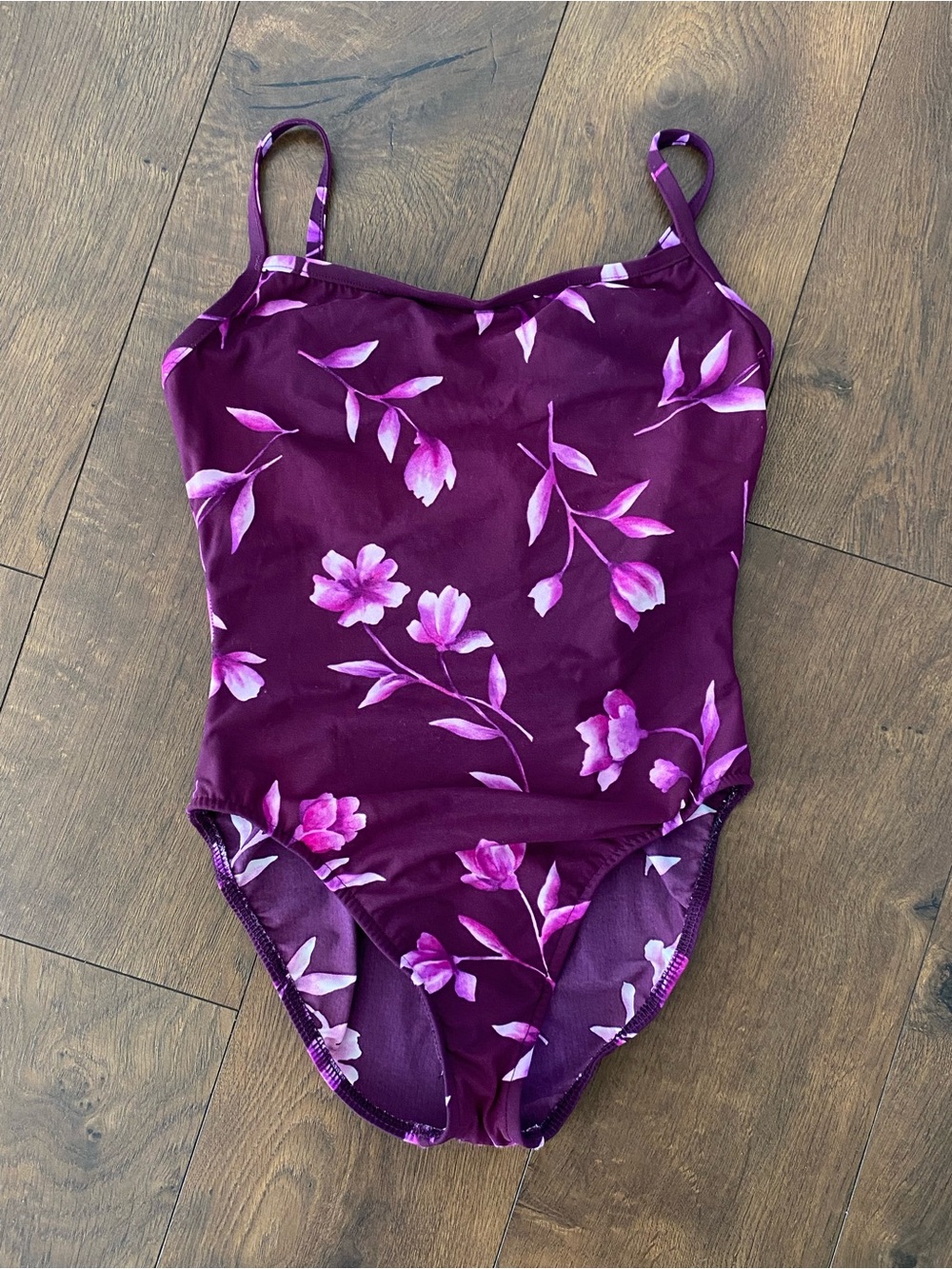 Miraclesuit Purple Floral One-Piece Swimsuit Style 61506 Women’s Size 12